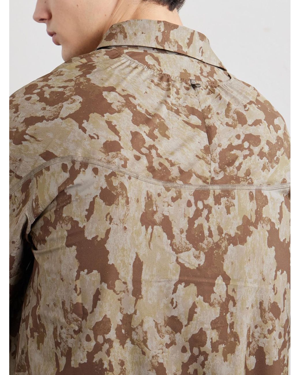 Satisfy Brown River Printed Peaceshell Shirt for men