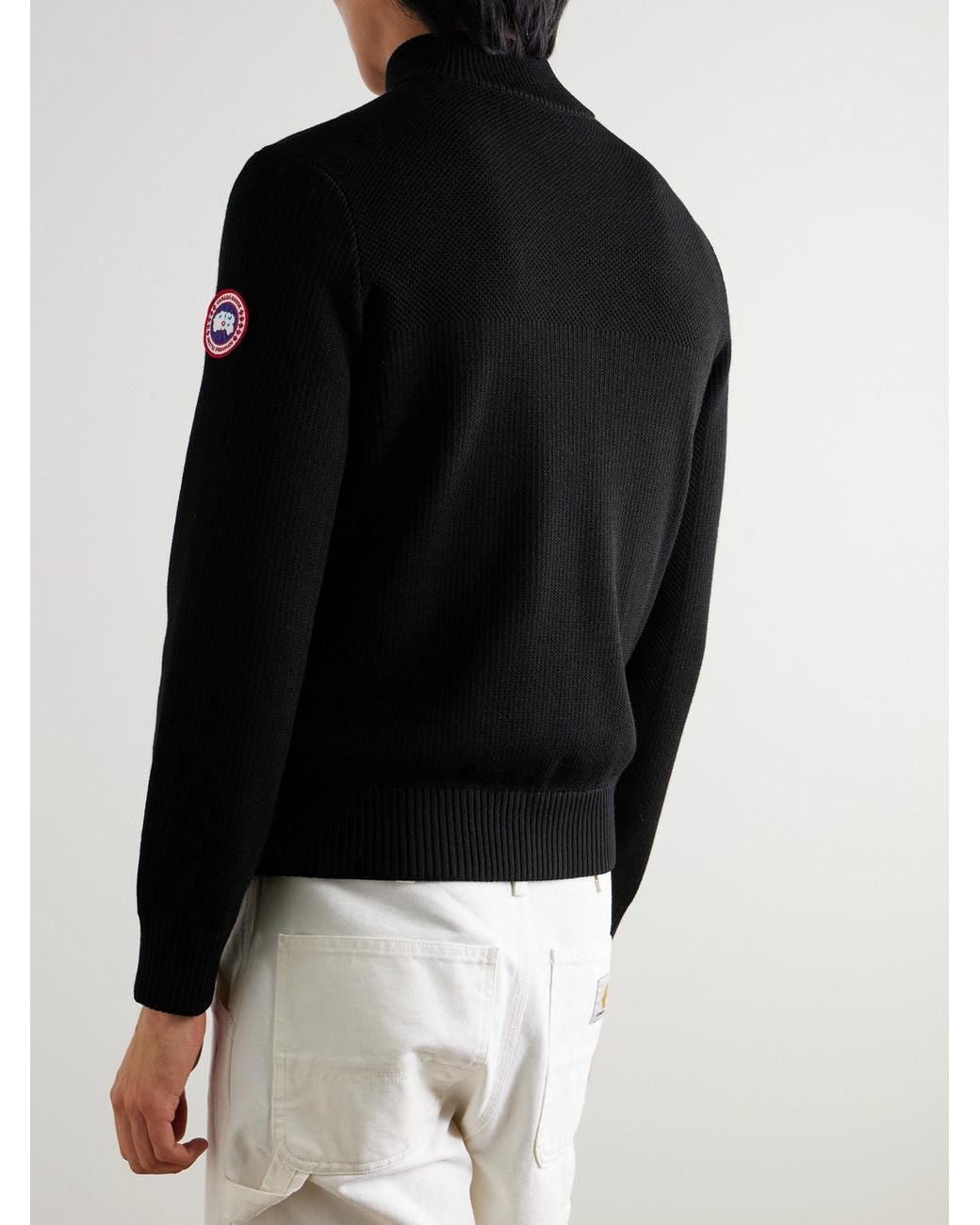 Canada Goose Black Hybridge Wool And Shell-down Jacket for men