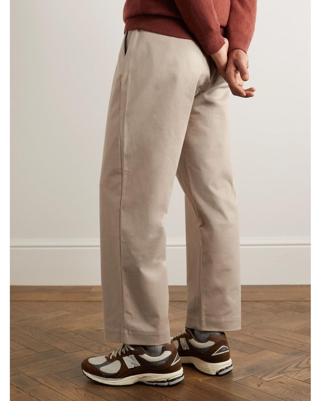 Ghiaia Natural Straight-Leg Cotton Chinos for men