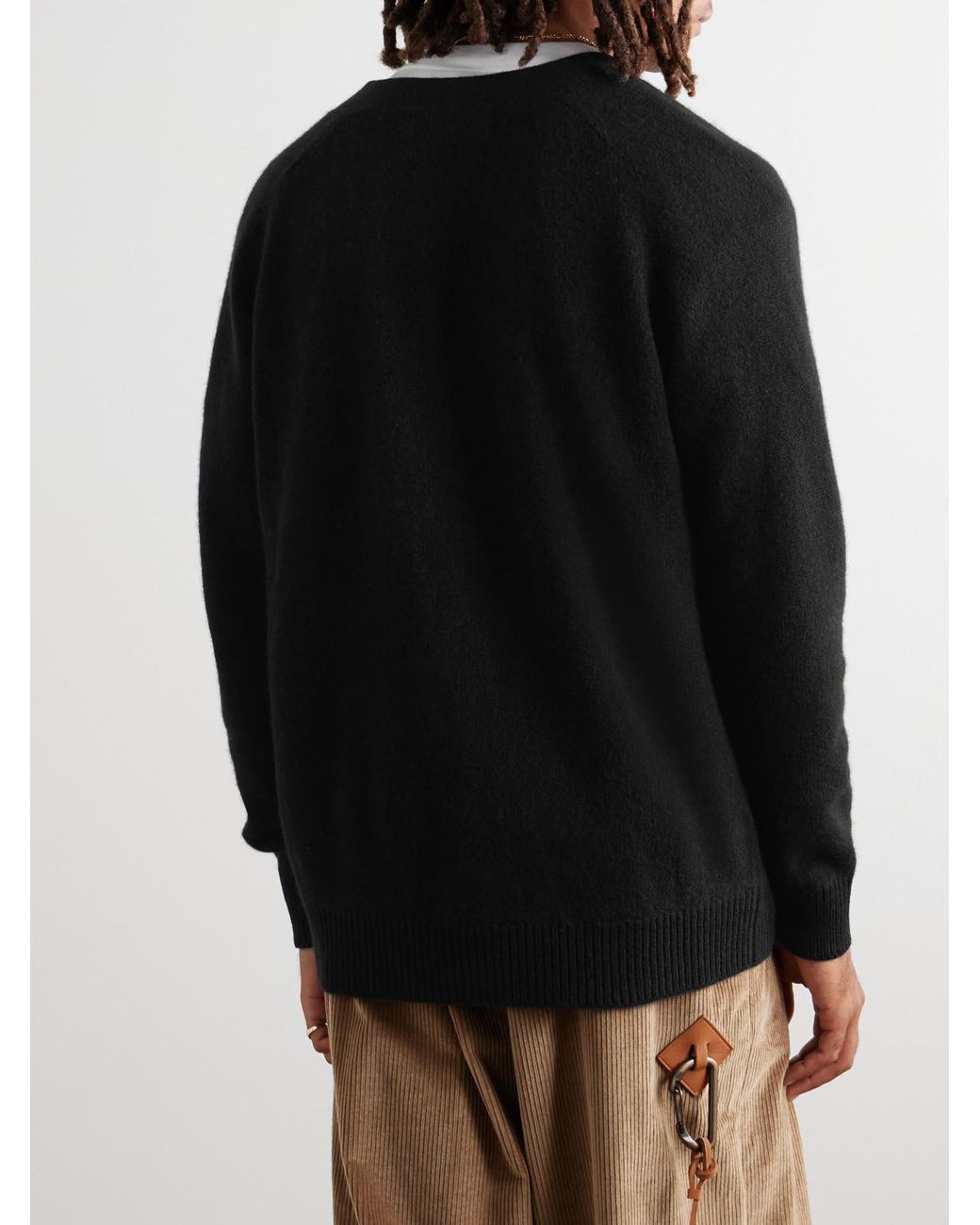 The Elder Statesman Black Cashmere Cardigan for men
