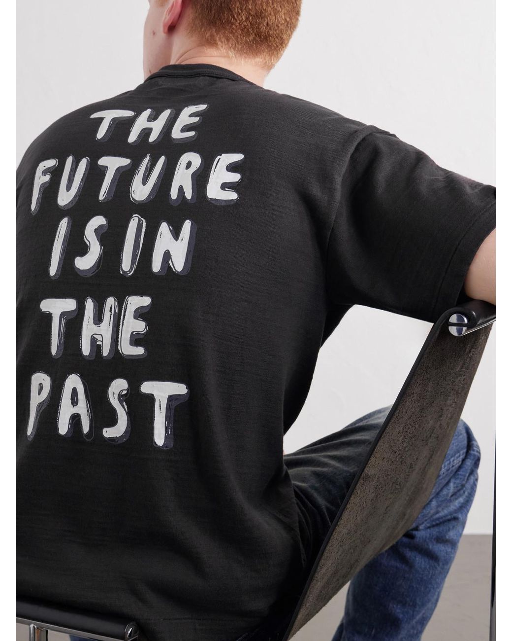 Human Made Black Printed Cotton-Jersey T-Shirt for men