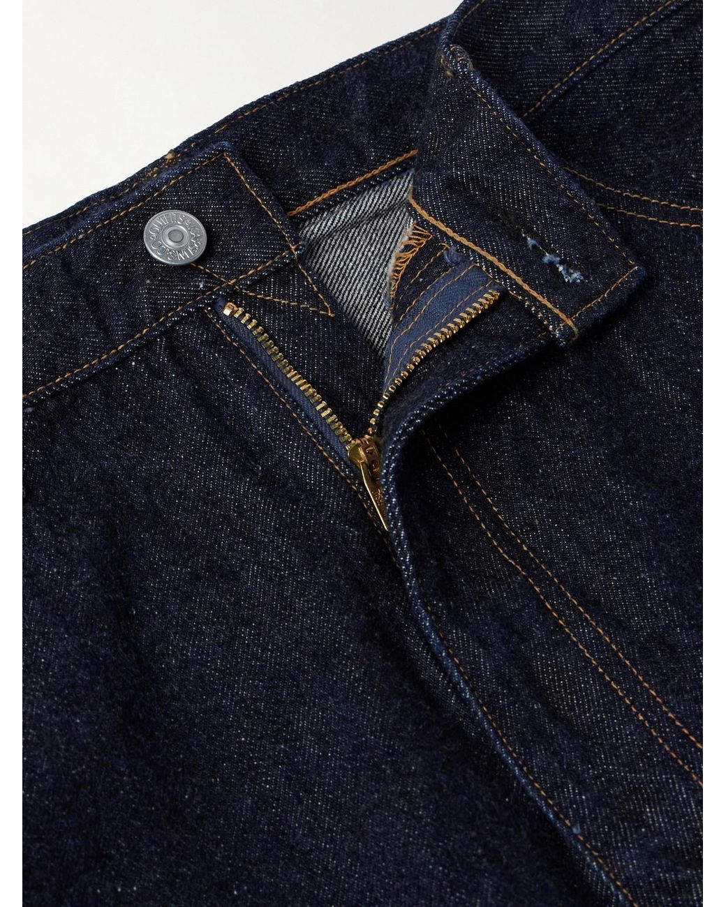 Kaptain Sunshine Blue Straight-Leg Selvedge Jeans for men