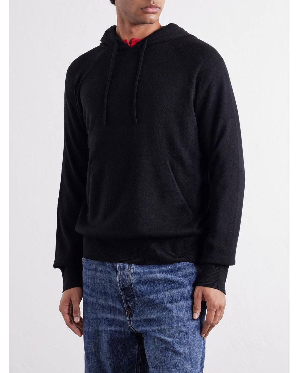 Mr P. Black Mitchell Cashmere Hoodie for men
