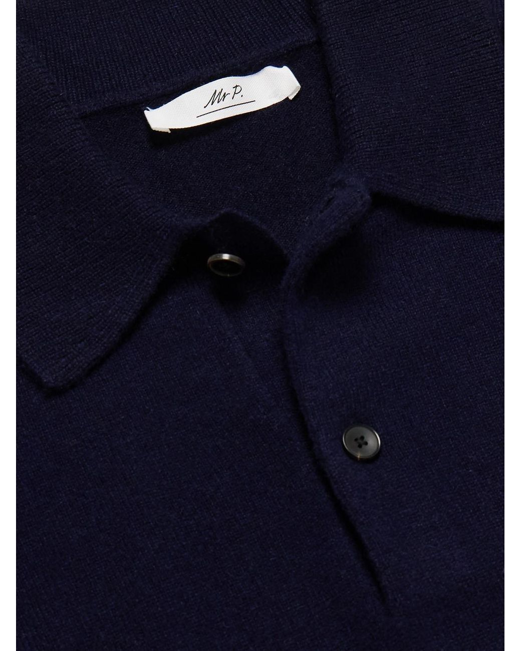Mr P. Blue Cliff Cashmere Polo Shirt for men