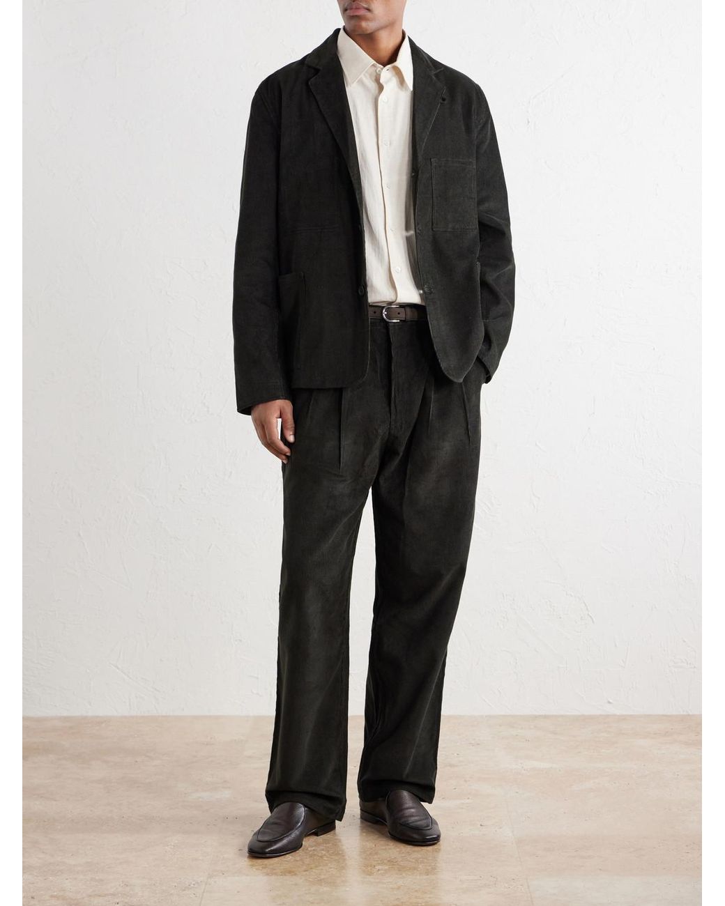 Kardo Black Somesh Cotton-Corduroy Suit Jacket for men