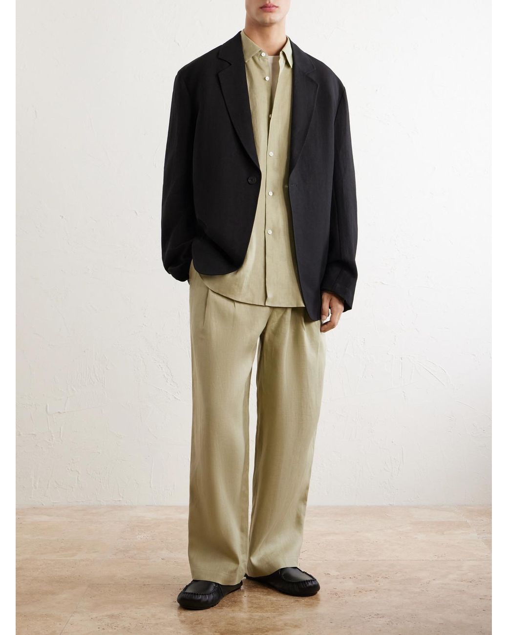 Ssstein Natural Linen Shirt for men