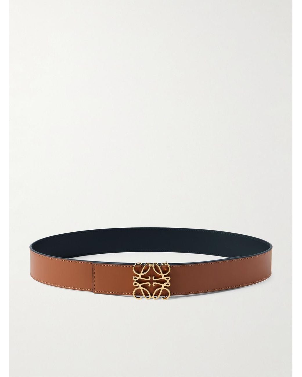 Loewe Brown 4Cm Anagram Reversible Leather Belt for men