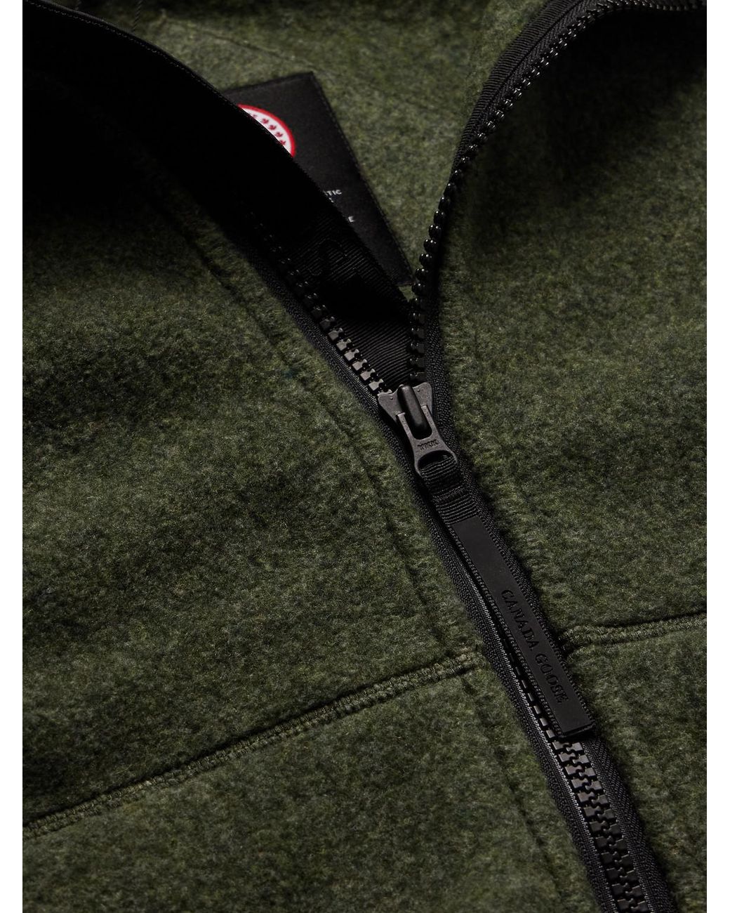 Canada Goose Green Chilliwack Wool-Blend Fleece Hooded Bomber Jacket for men
