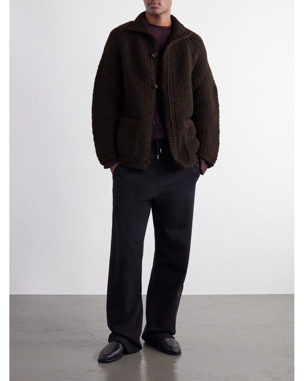 Casey Casey Black Camille Virgin Wool Cardigan for men