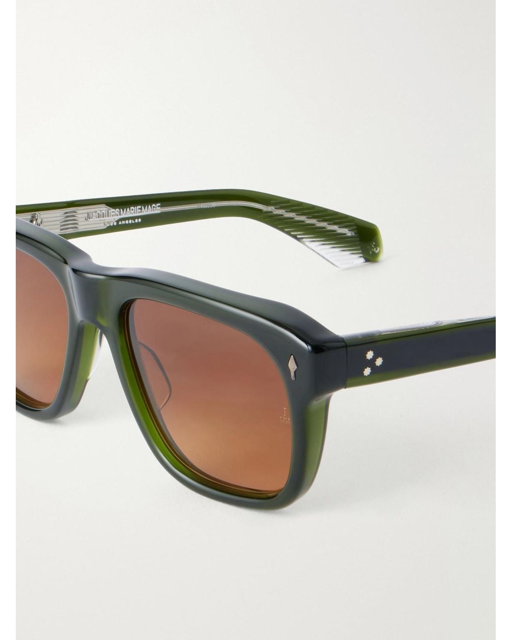 Jacques Marie Mage Black Yves Oversized Square-Frame Acetate Sunglasses for men