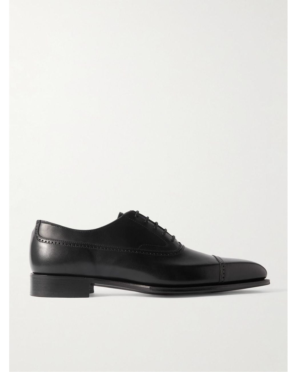 George Cleverley Black Charles Leather Oxford Shoes for men