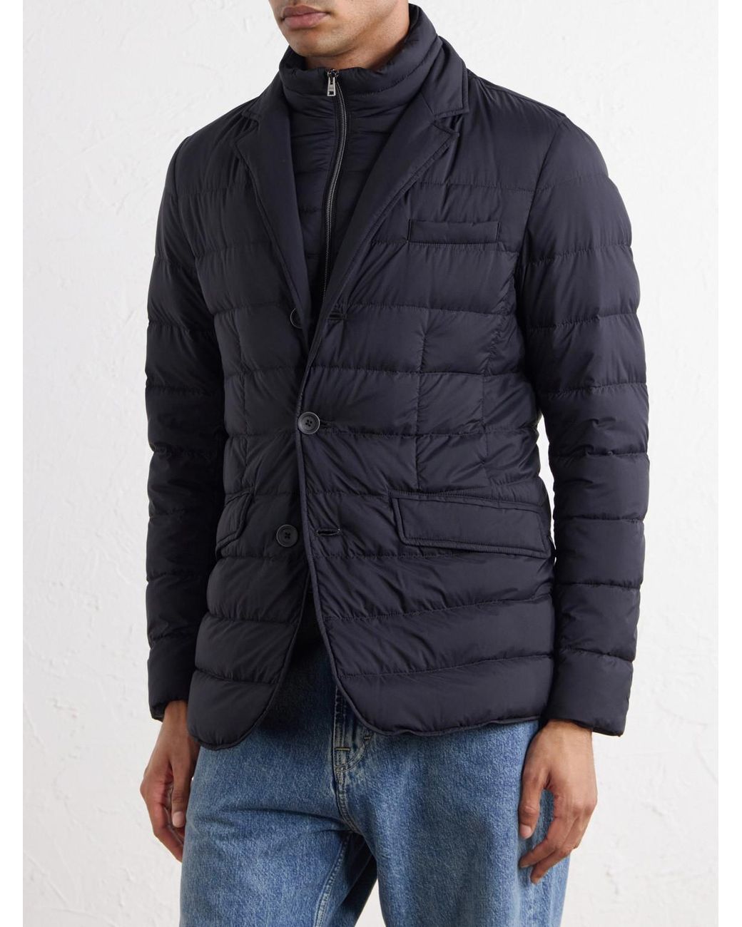 Herno La Giacca Layered Padded Shell Jacket in Black für Herren