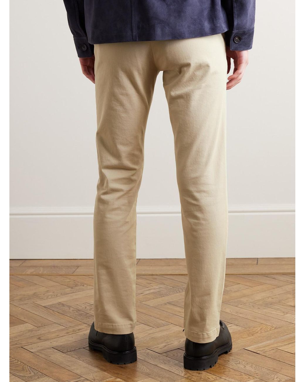 Mr P. Natural Samuel Straight-Leg Cotton-Blend Twill Chinos for men