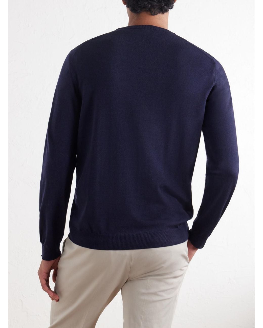 Slowear Blue Zanone Slim-Fit Flexwool Sweater for men