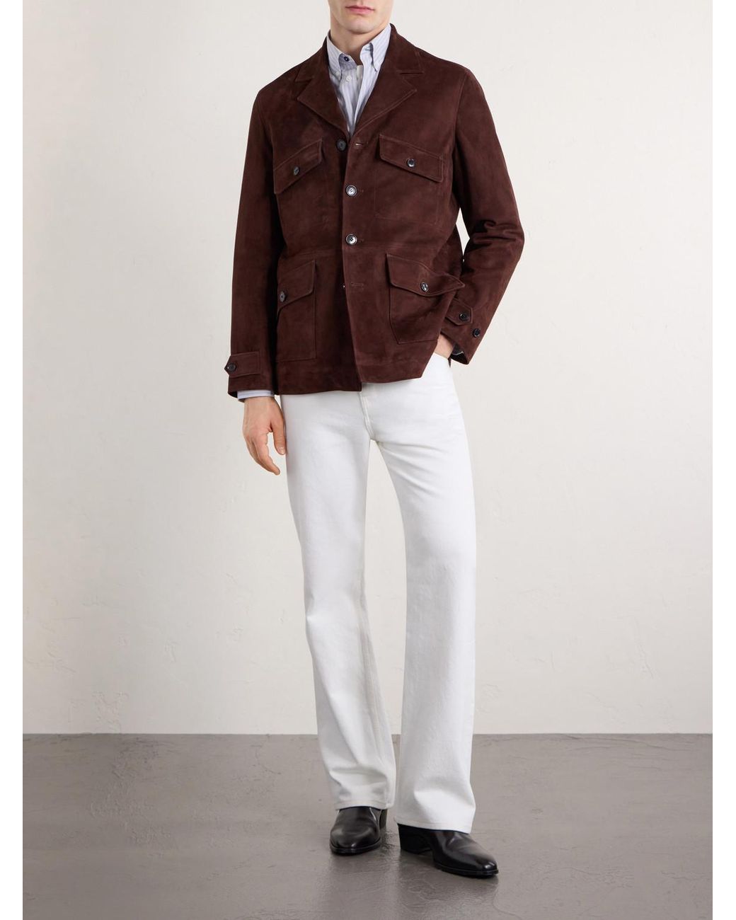 Paul Smith Brown Suede Jacket for men