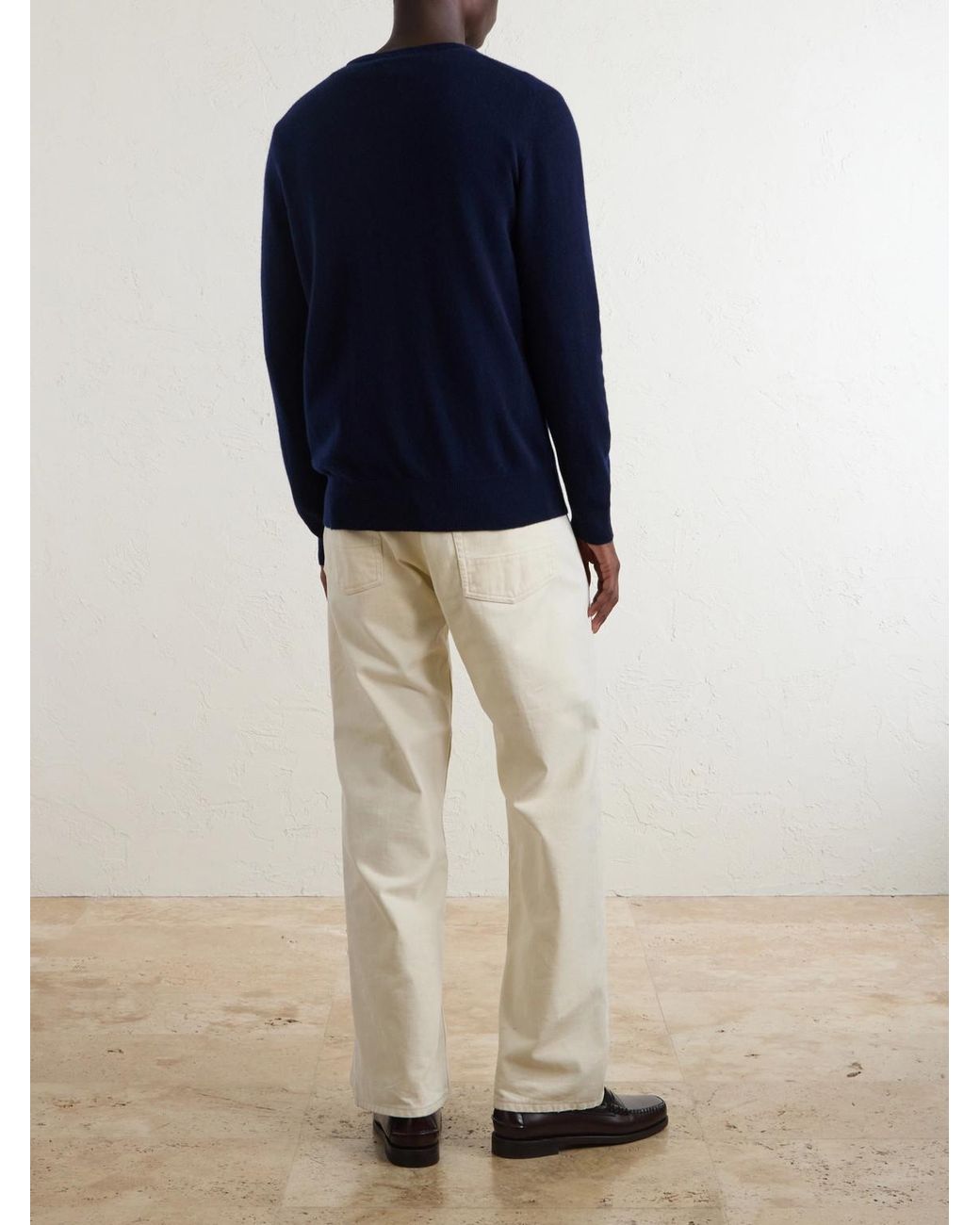 Altea Blue Cashmere Sweater for men