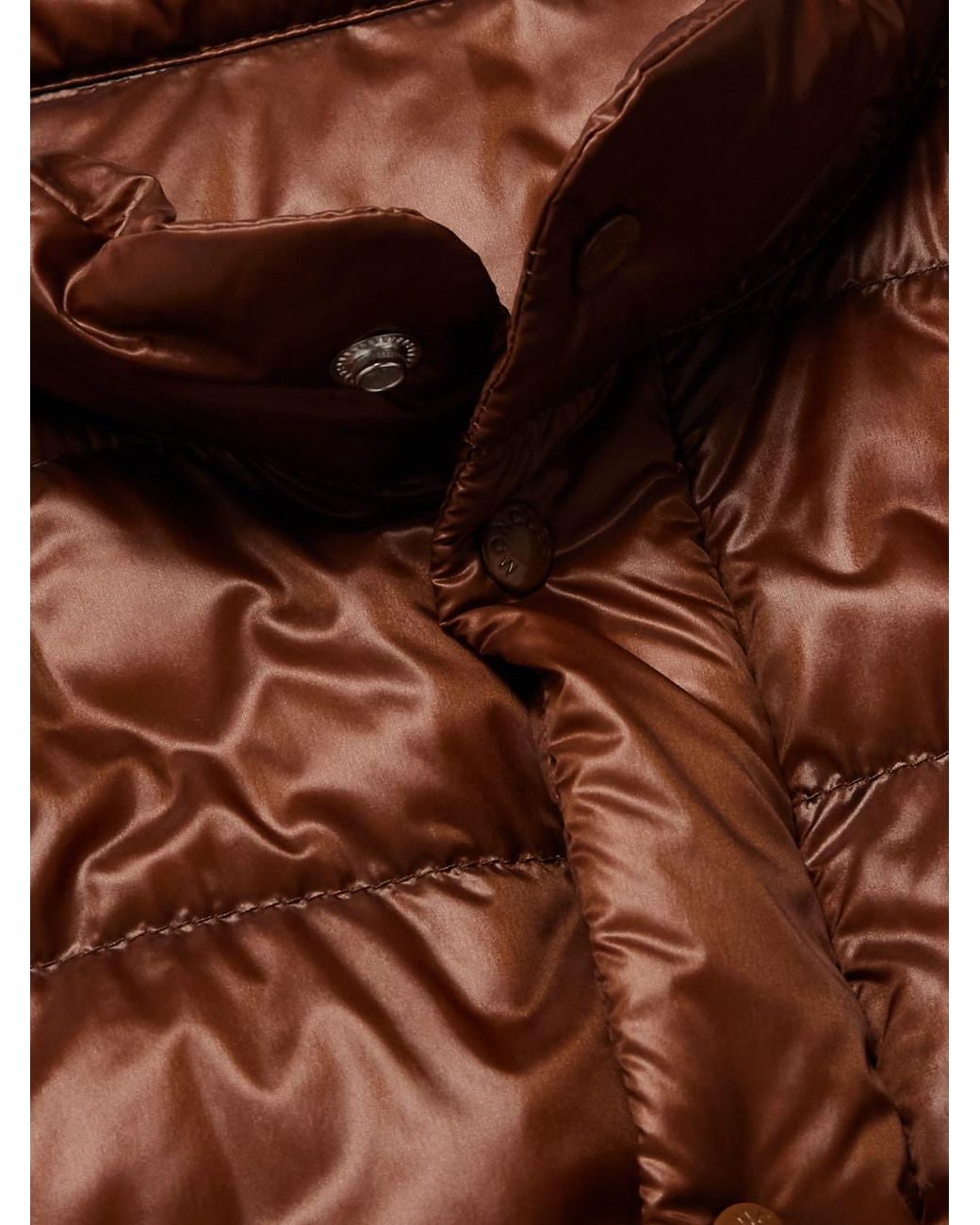 Moncler Brown Selves Quilted Shell Down Jacket for men