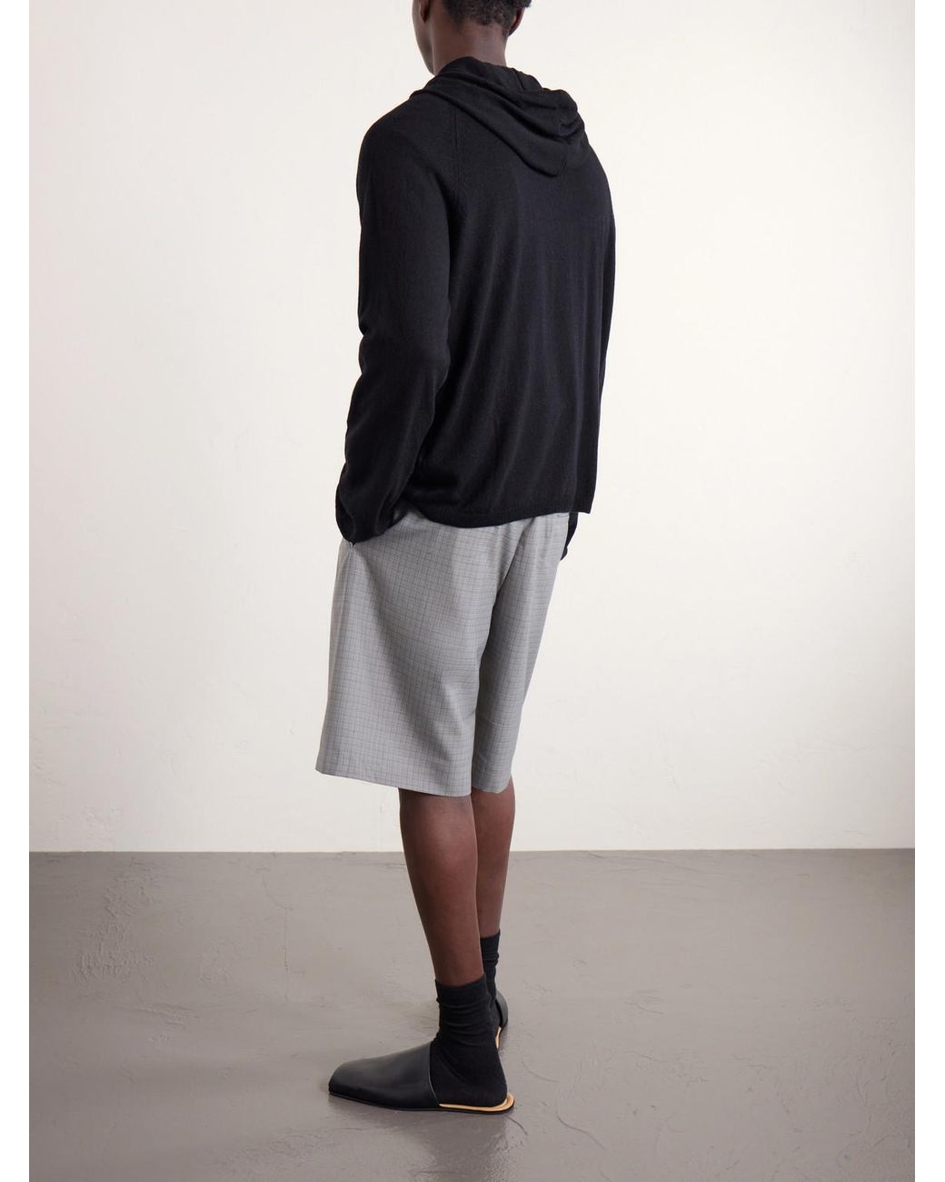 Our Legacy Blue Knitted Silk Hoodie for men