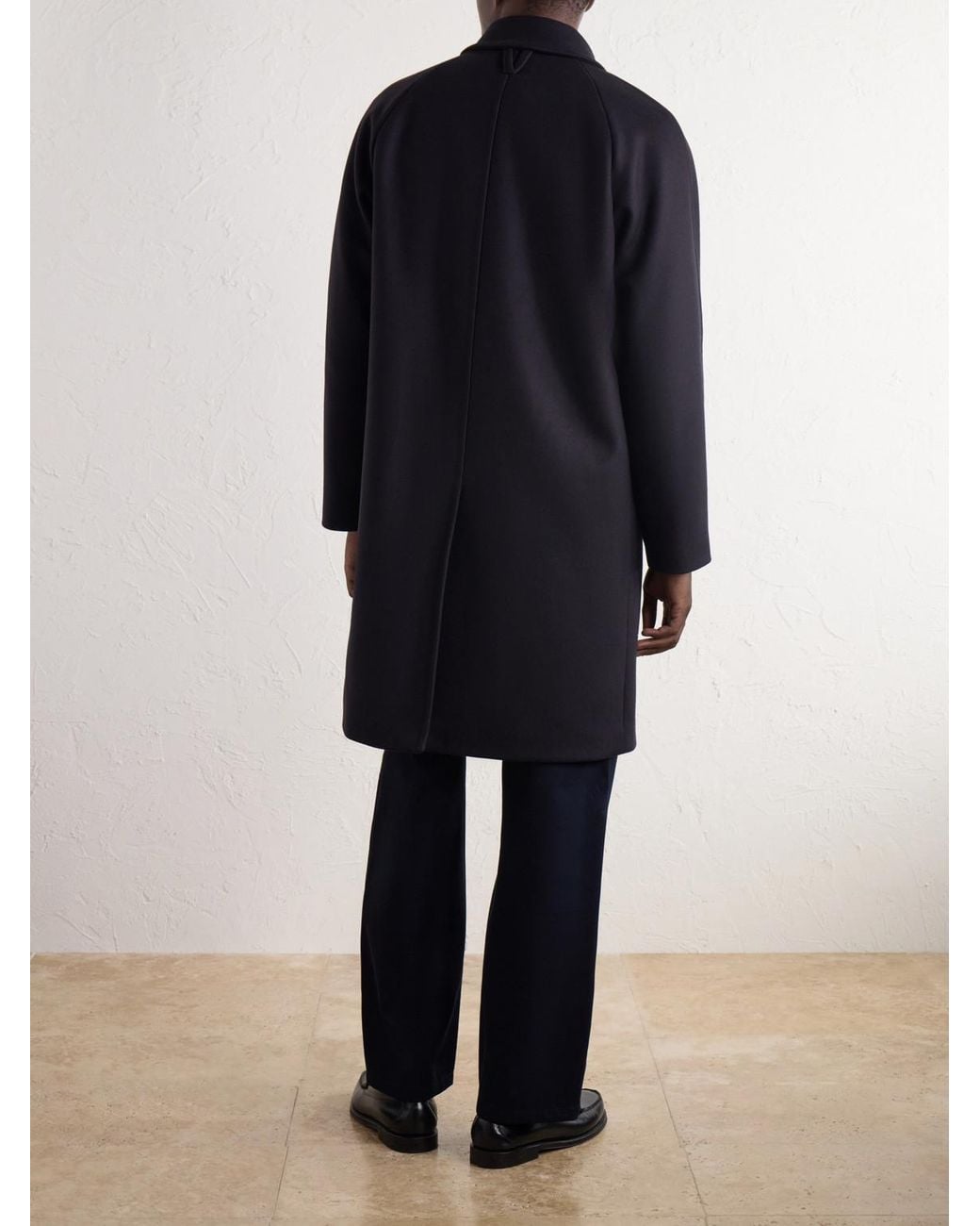Valstar Blue Vittorio Wool-Blend Felt Coat for men