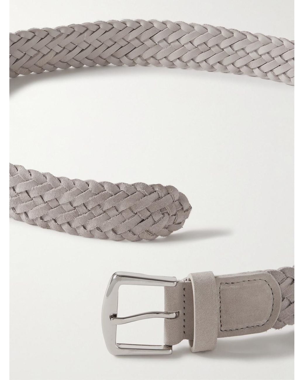 Loro Piana Multicolor 4Cm Woven Suede Belt for men