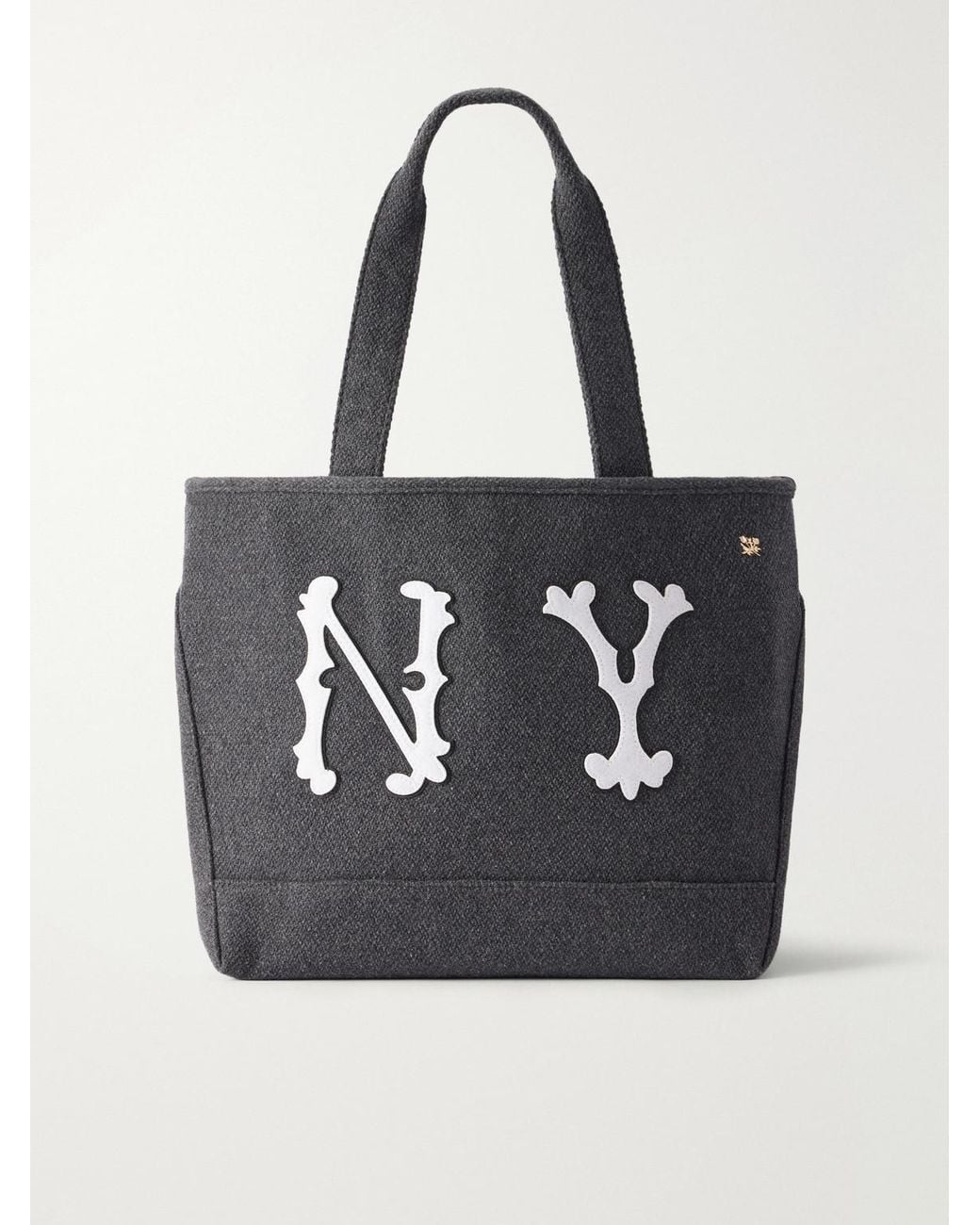 Aimé Leon Dore Black Ny Highlanders Logo-Appliquéd Canvas Tote for men