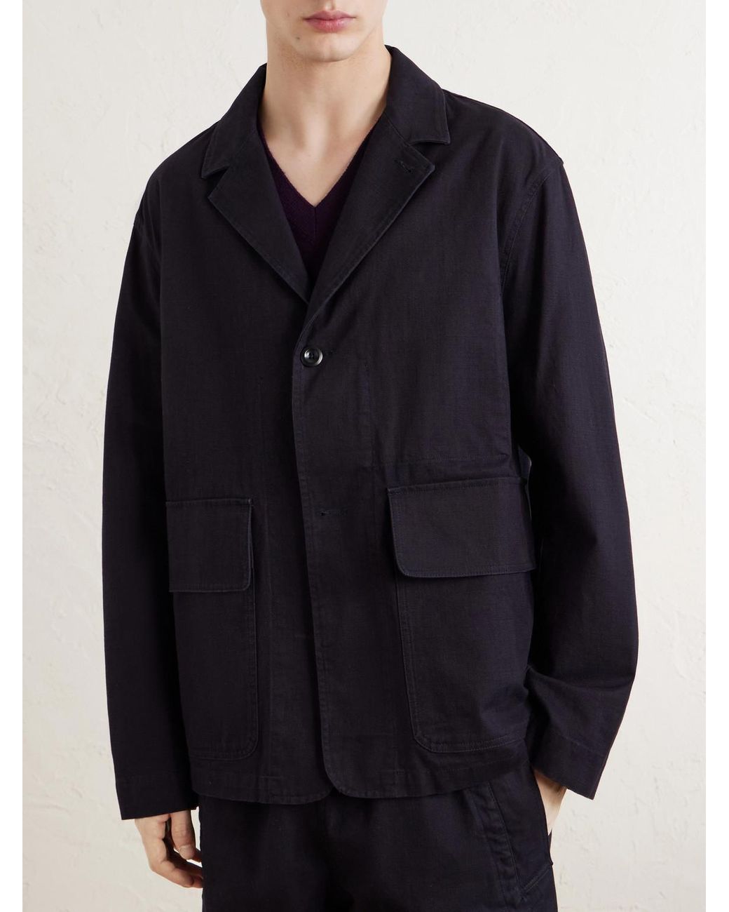 Margaret Howell Black Mhl. Cotton-Drill Blazer for men