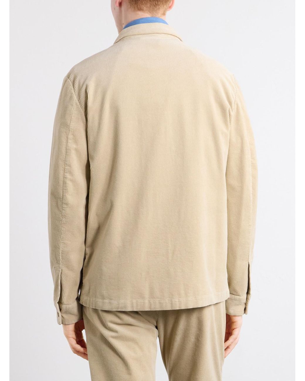 Barena Natural Cotton-Blend Corduroy Overshirt for men