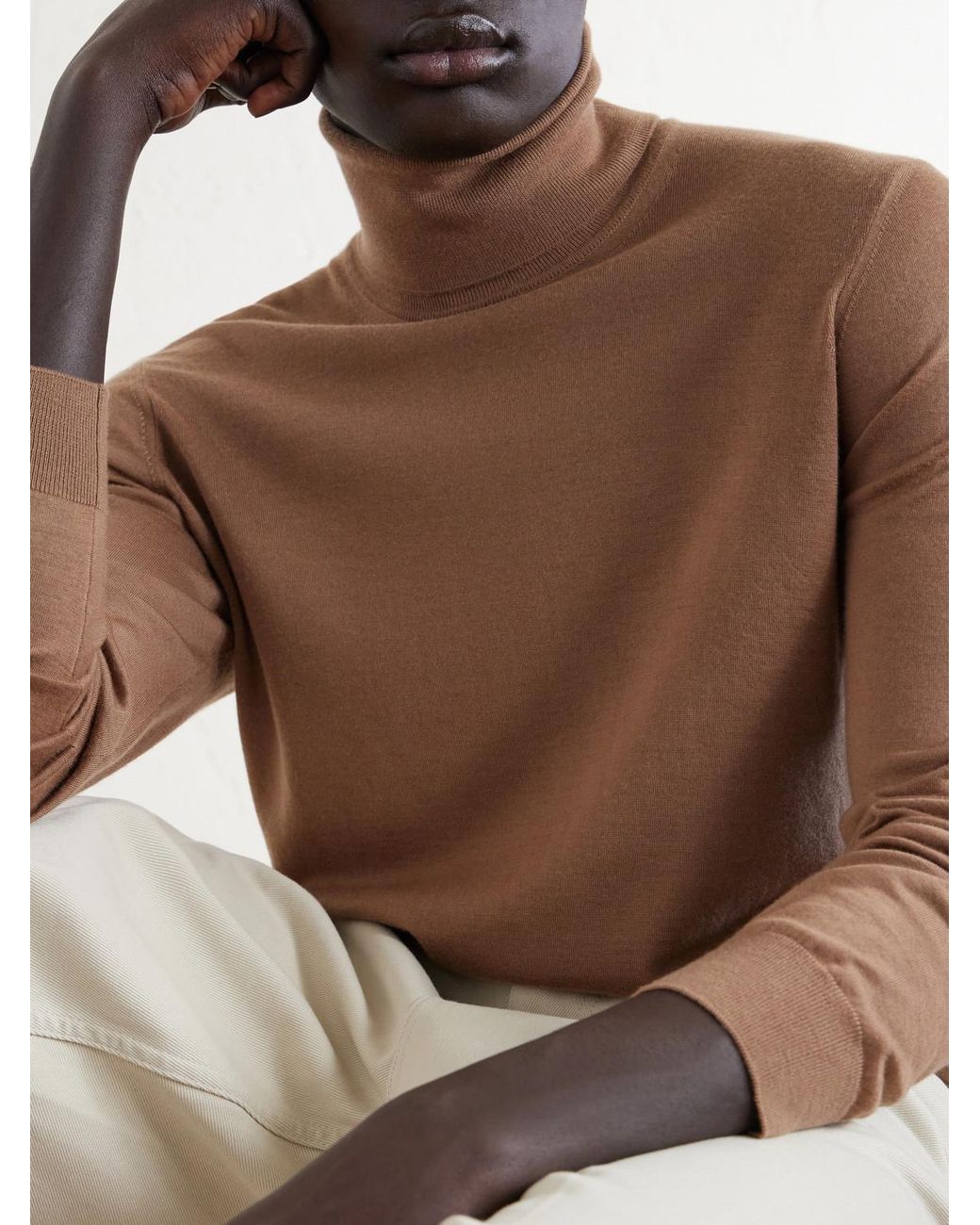 Dunhill Natural Cashmere Rollneck Sweater for men