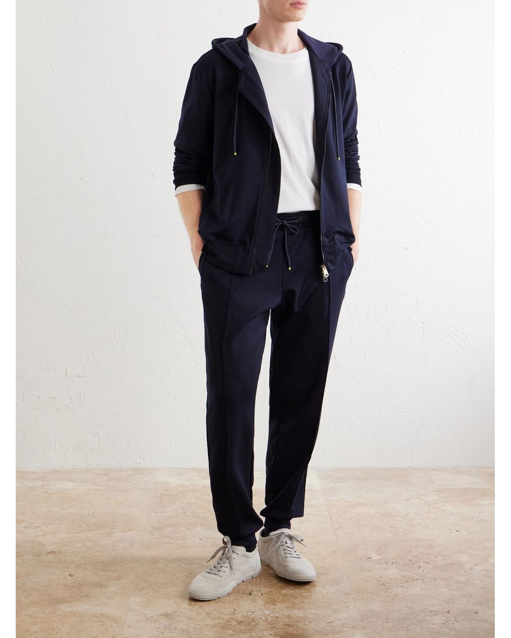 Paul Smith Blue Tapered Lyocell-blend Jersey Sweatpants for men