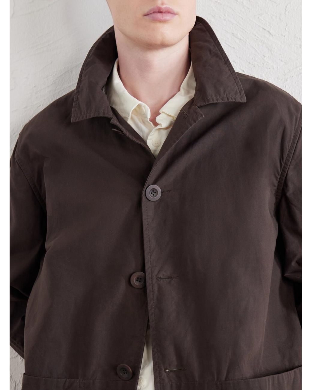 Casey Casey Brown Hugo Waxed Cotton Jacket for men