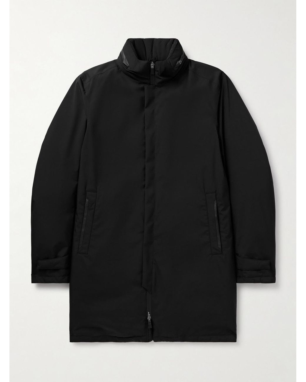 Herno Black Padded Shell Hooded Down Jacket for men