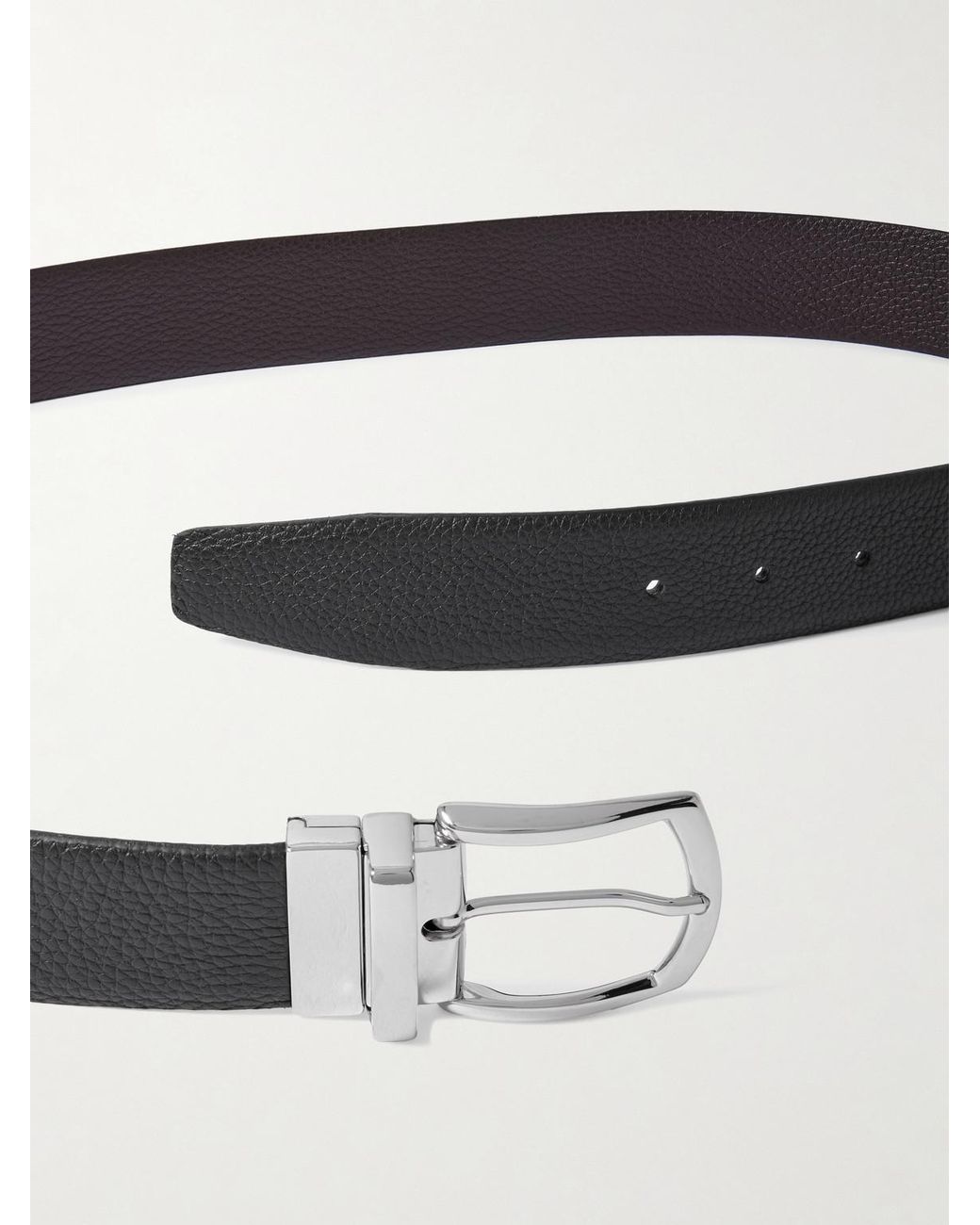 Andersons Black 3.5Cm Full-Grain Leather Belt for men
