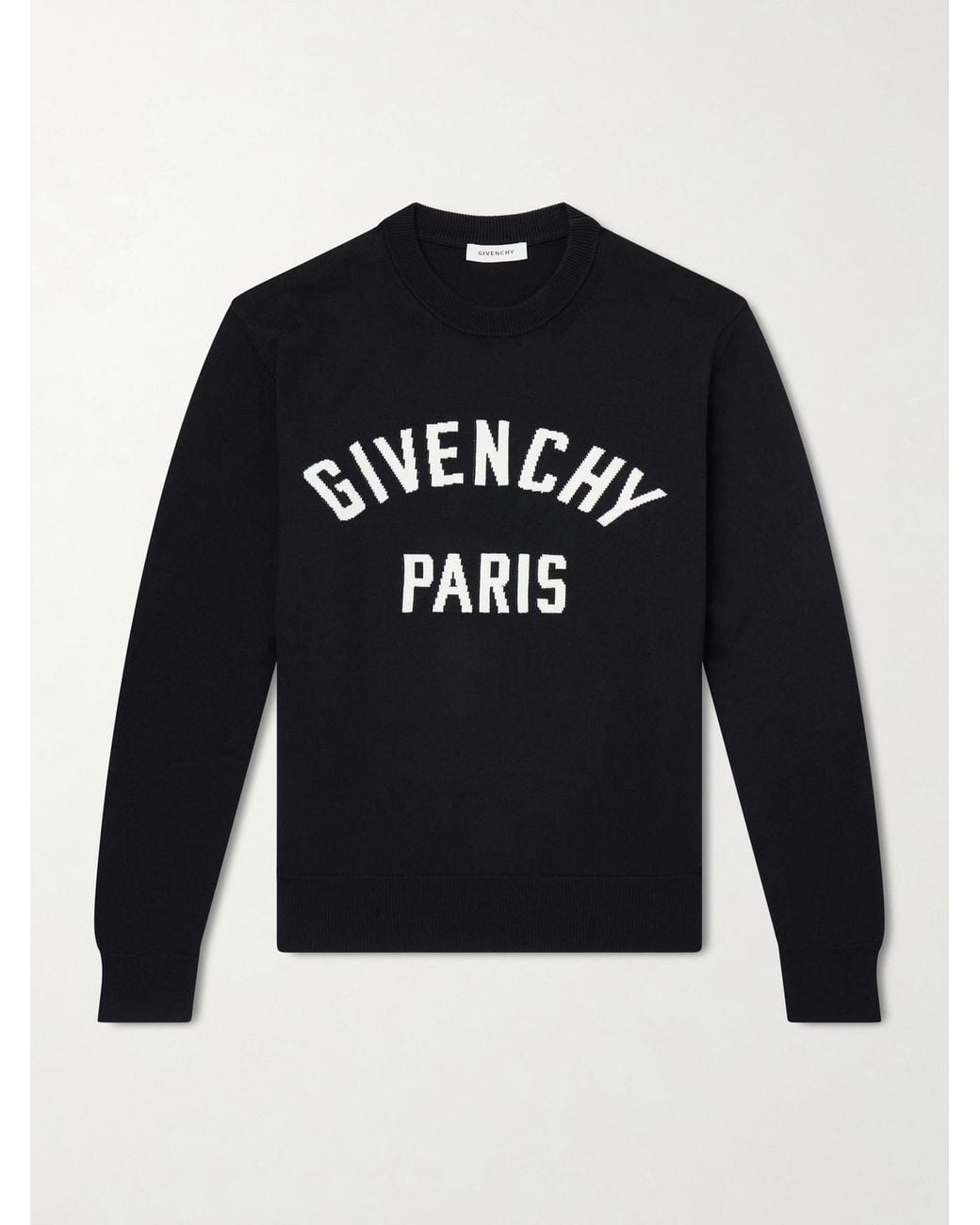 Givenchy Blue Knitted Cotton-Blend Sweater for men