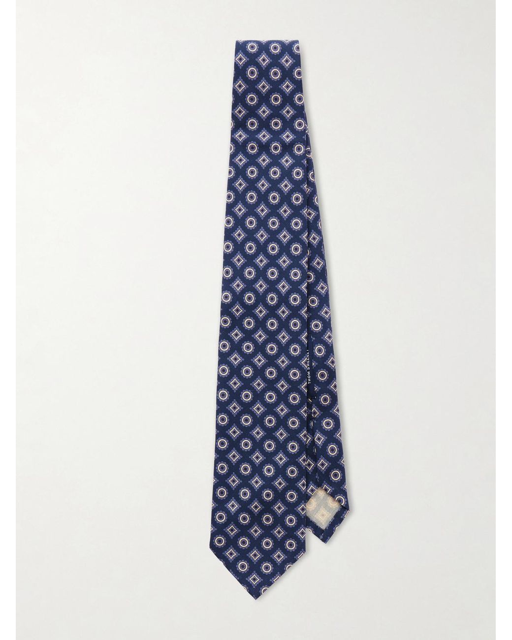 Thom Sweeney Blue 8Cm Printed Silk Tie for men