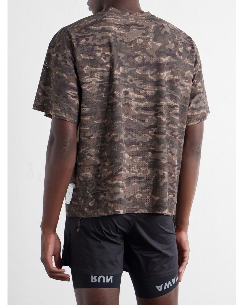 Satisfy Gray Embellished Printed Space-O Mesh T-Shirt for men