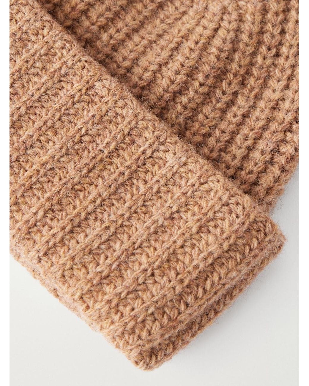 NN07 Natural Sailor 6650 Ribbed Wool-Blend Beanie for men