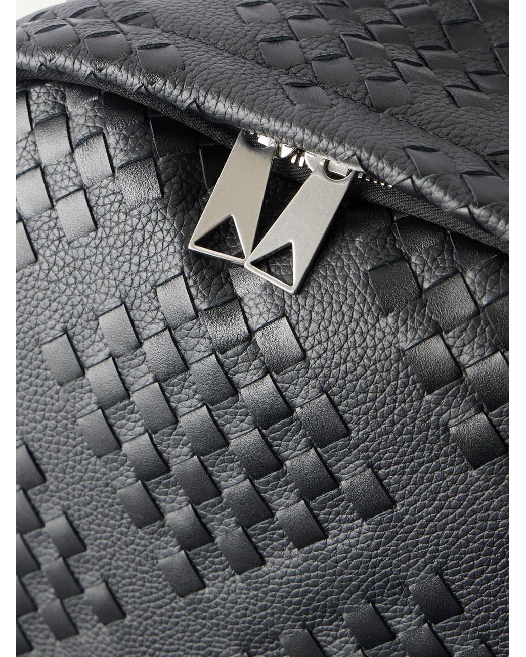 Bottega Veneta Black Diamonds Dover Classic Intrecciato Leather Backpack for men