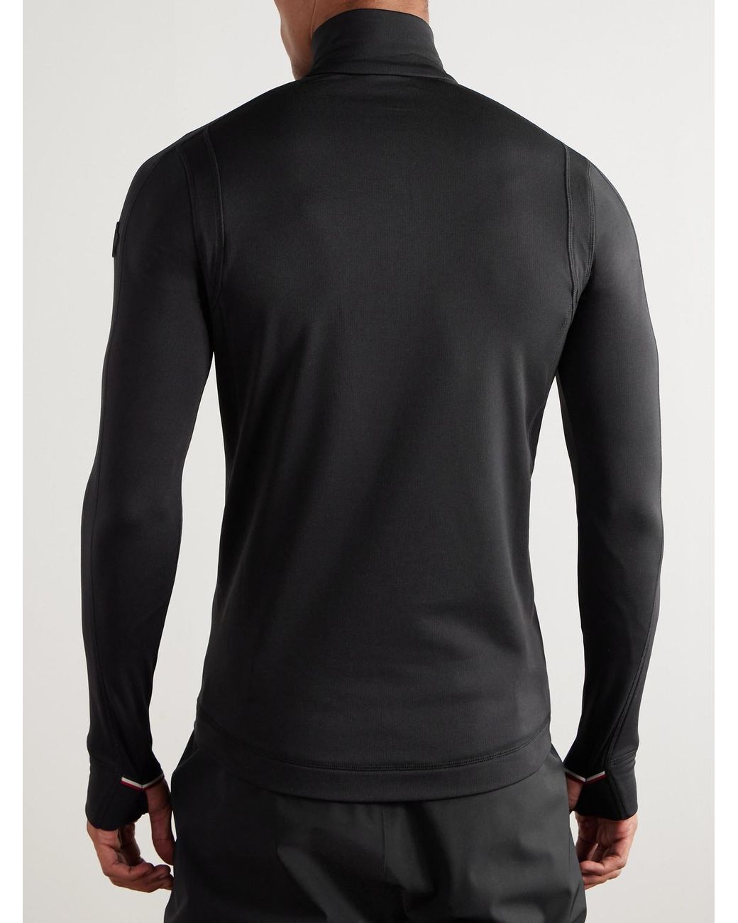 Moncler Black Polartec Power Grid Half-Zip Base Layer for men