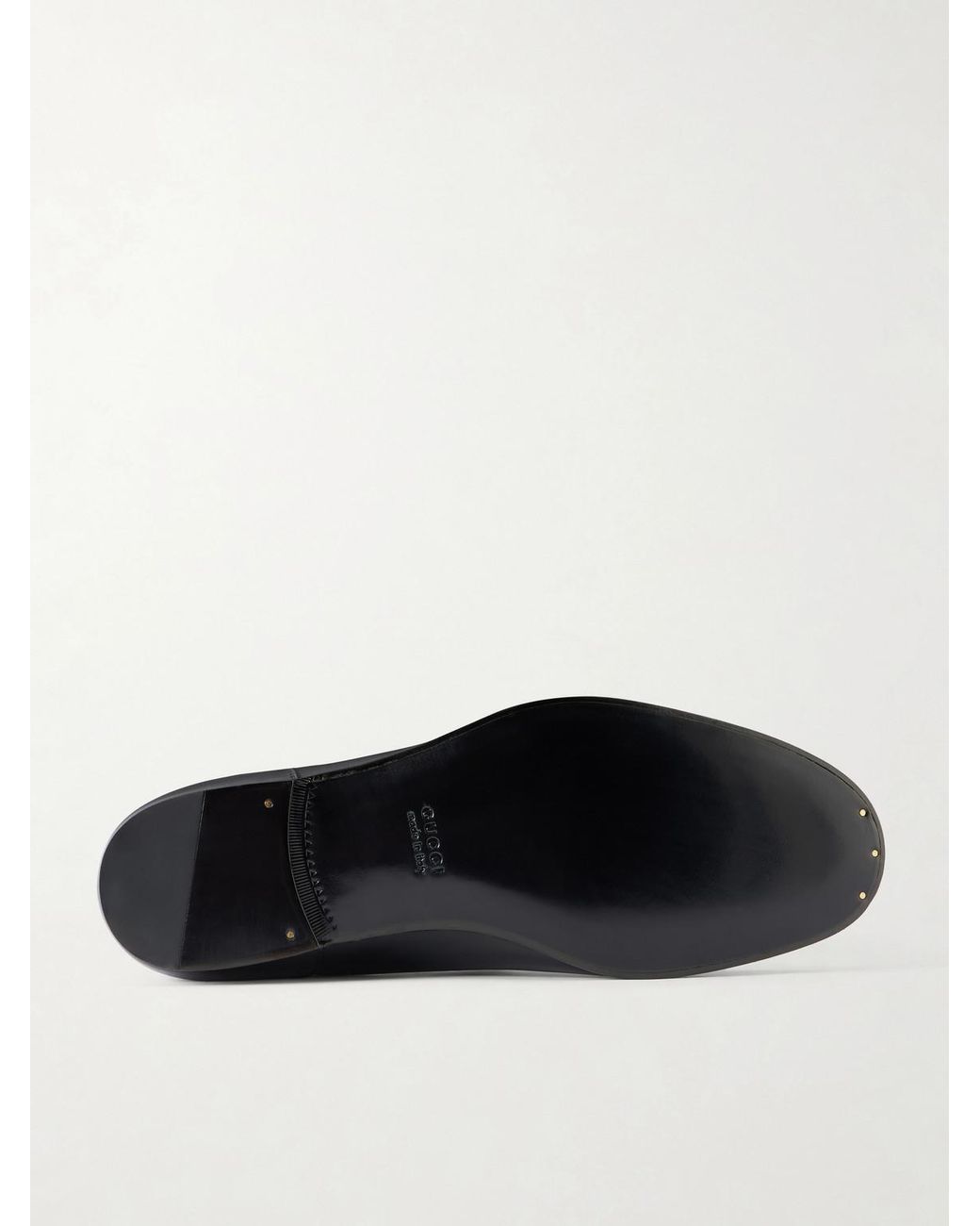 Gucci White Como Horsebit-embellished Leather Loafers for men