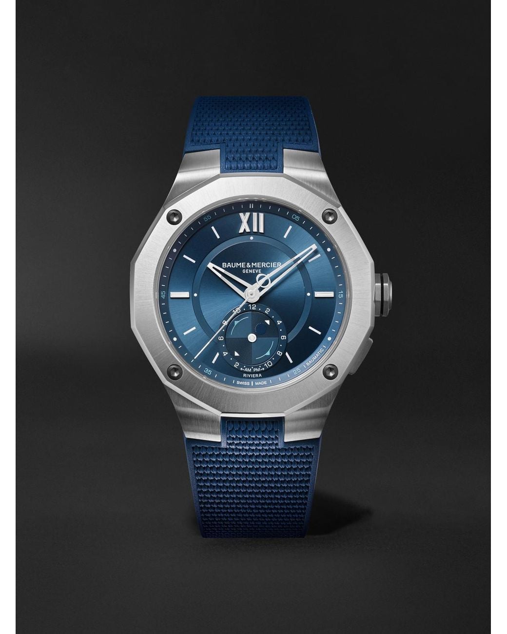 Baume & Mercier Blue Riviera Baumatic Tideograph Limited Edition Automatic Stainless Steel Watch, Ref. 10761 for men