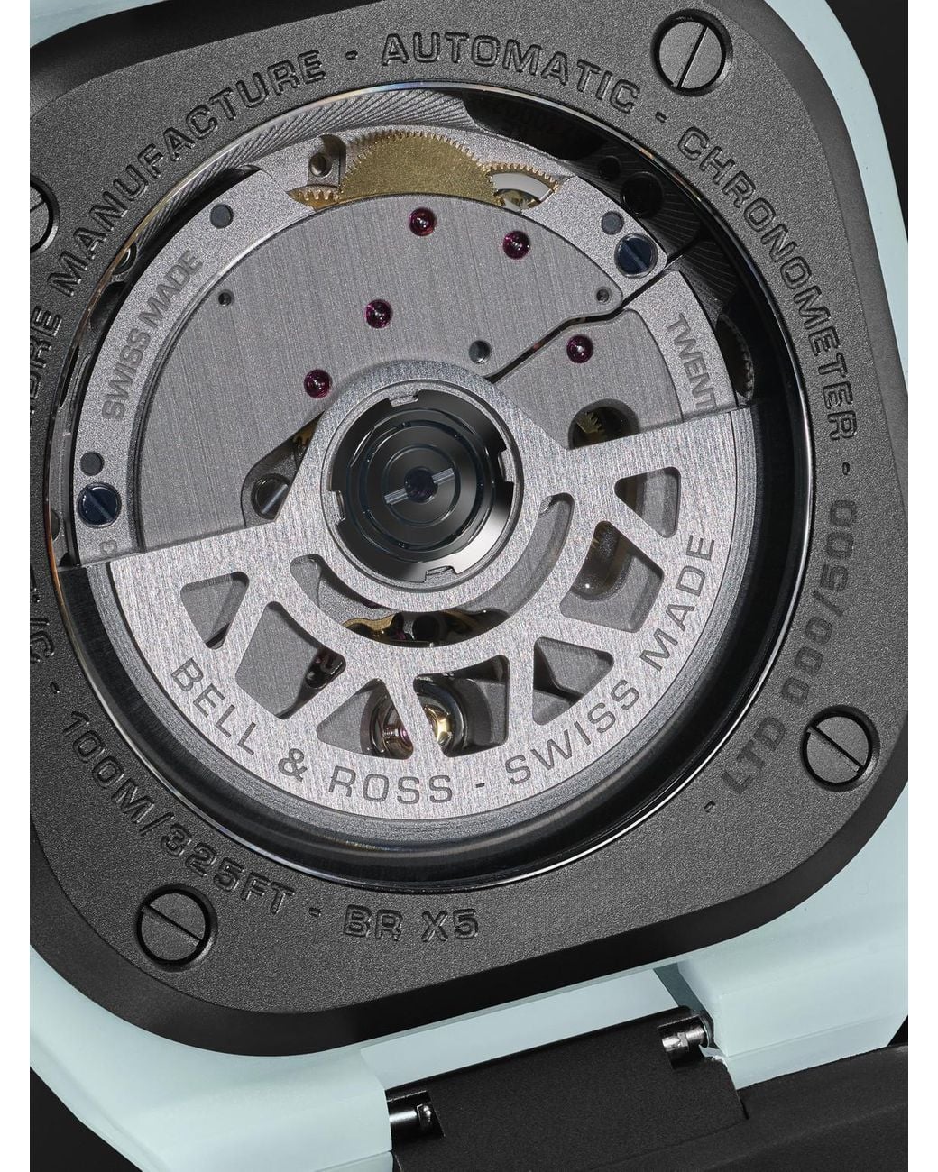 Bell & Ross Black Br-X5 Lum Automatic Titanium Watch, Ref. Brx5R-Blum-Tc/Srb for men