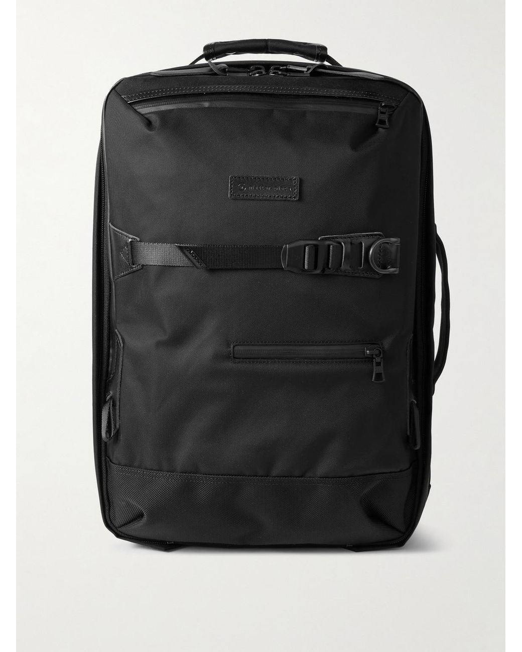 Potential 2-Way Leather And Webbing-Trimmed Cordura Mastertex Backpack di Master Piece in Black da Uomo