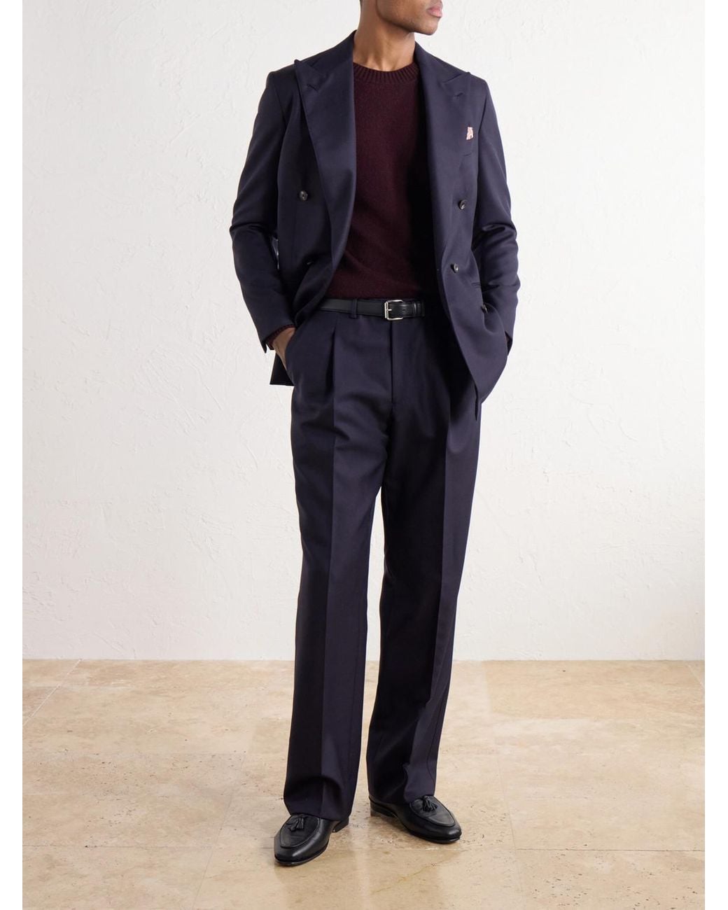 Boglioli Red Virgin Wool And Cashmere-Blend Sweater for men