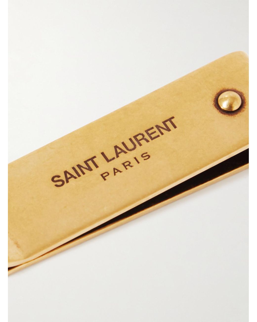 Saint Laurent Metallic Tone Money Clip for men