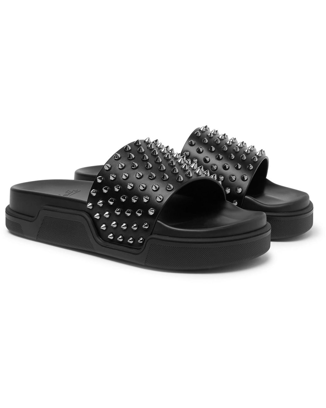 christian louboutin slides black