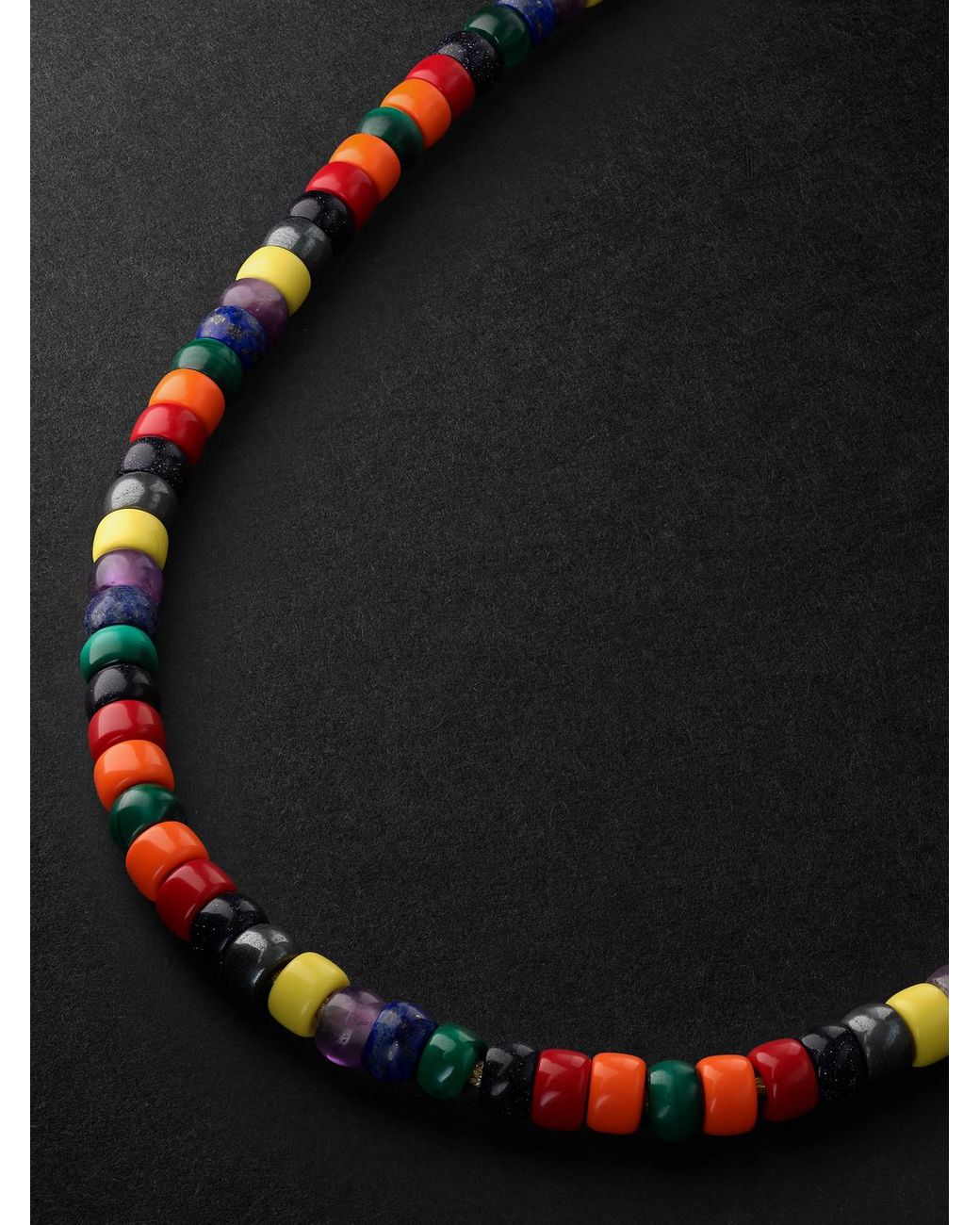 Carolina Bucci Multicolor Formentera Forte Beads-Stone Necklace for men