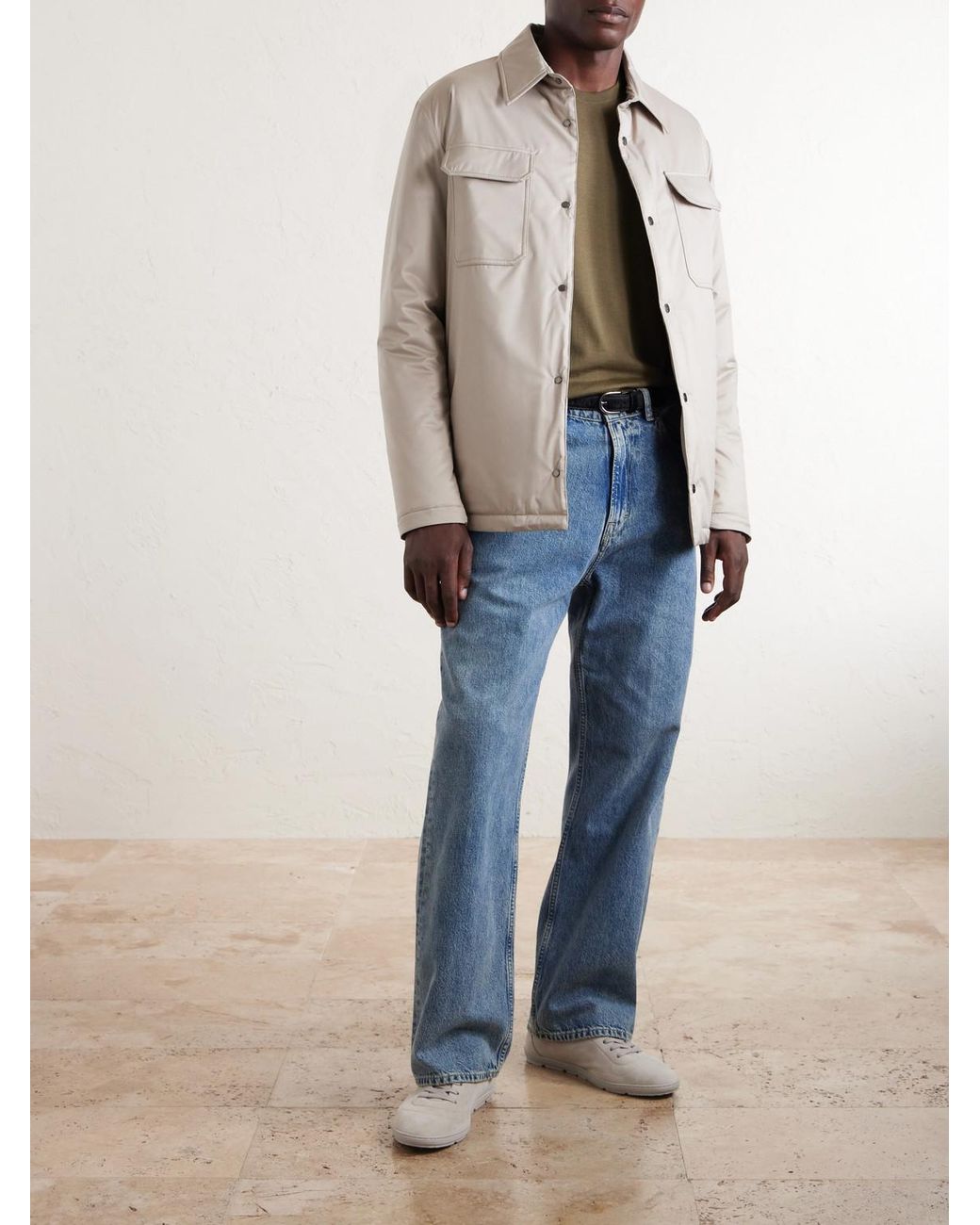 Kiton Natural Padded Shell Overshirt for men