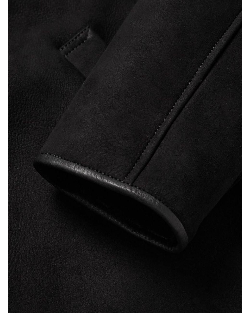 Mr P. Black Shearling Coat for men