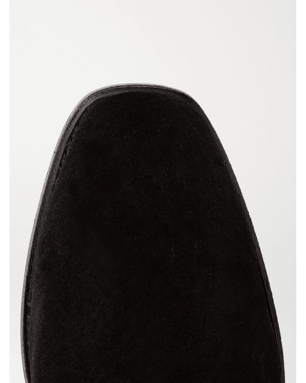 R.M.Williams Black Comfort Craftsman Suede Chelsea Boots for men