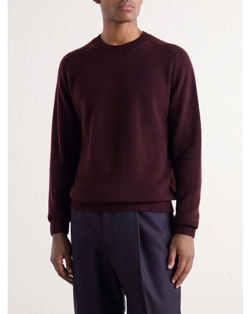 Boglioli Red Virgin Wool And Cashmere-Blend Sweater for men